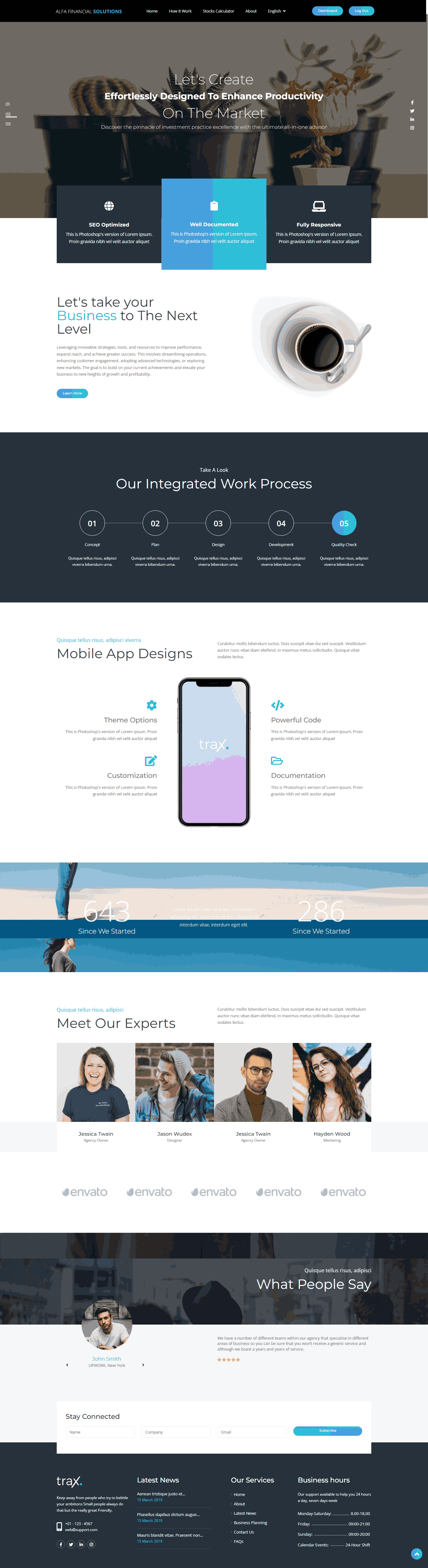 Alfa Financial Solution full page screenshot